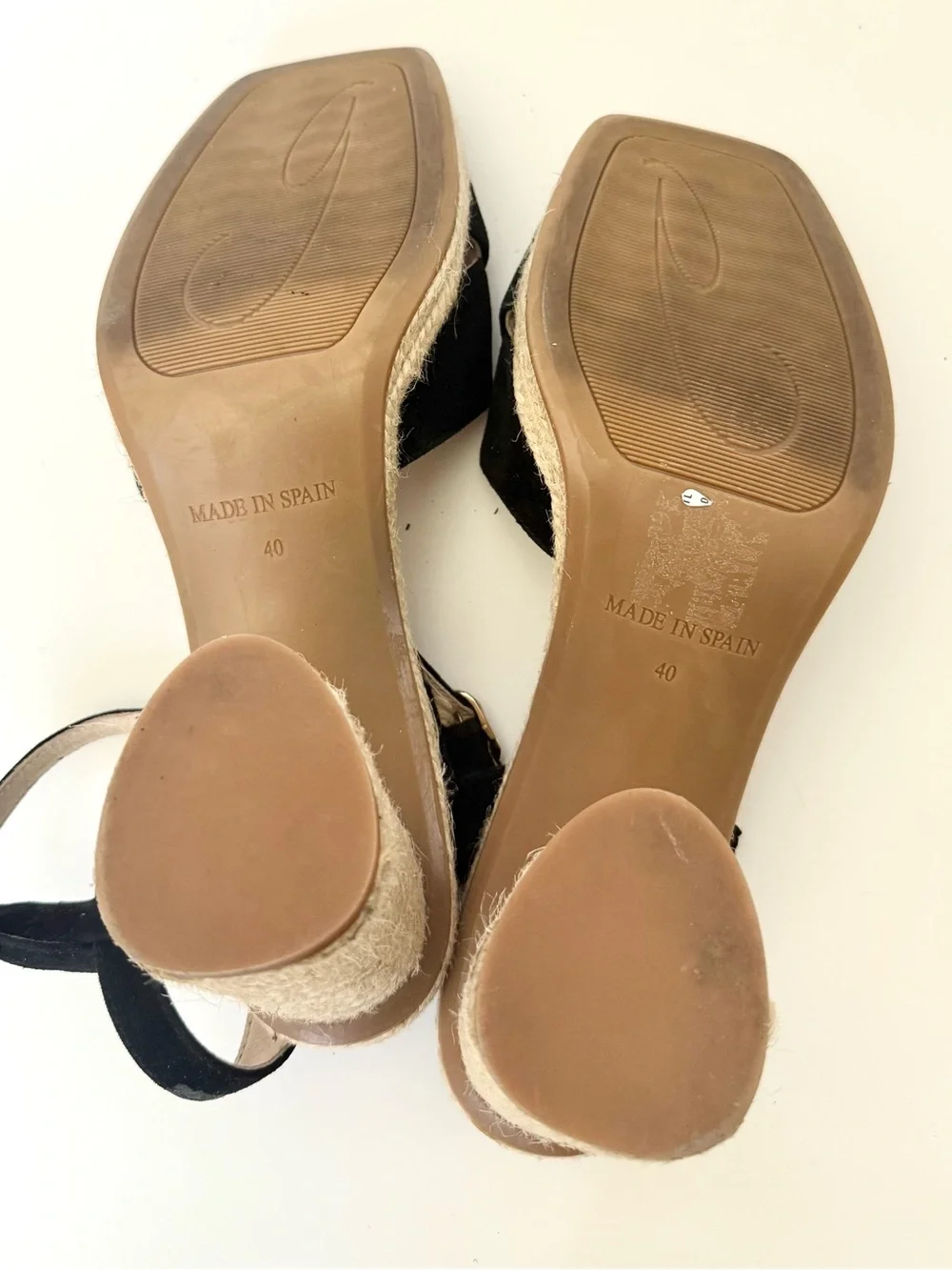 Viscata Xelida Suede Espadrille Sandal Block Heels Platform Suede Size 40 9